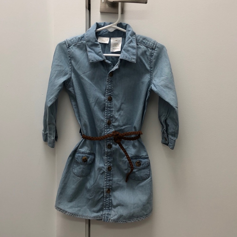 Kardashian Kids Denim Belted Dress - size 24m